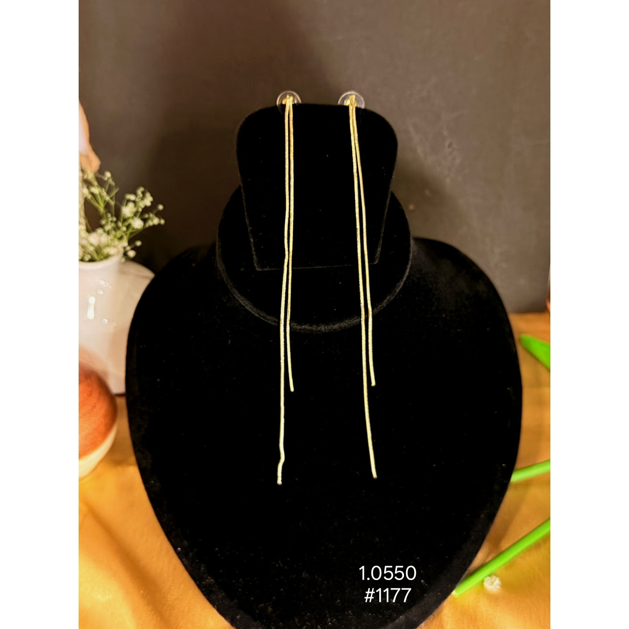 Minimal Gold Threader Chain Earrings