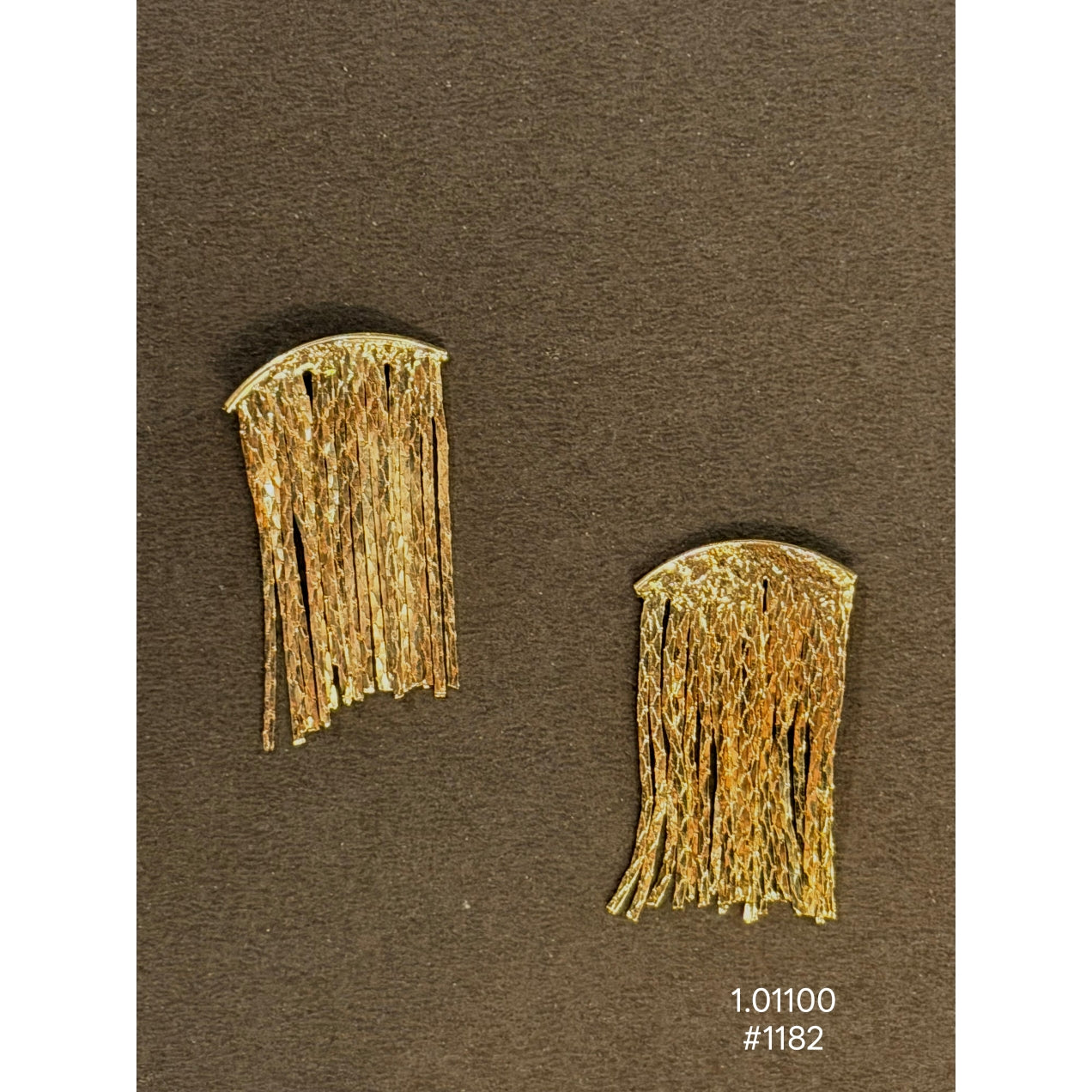 Golden  Tassel Stud Earrings