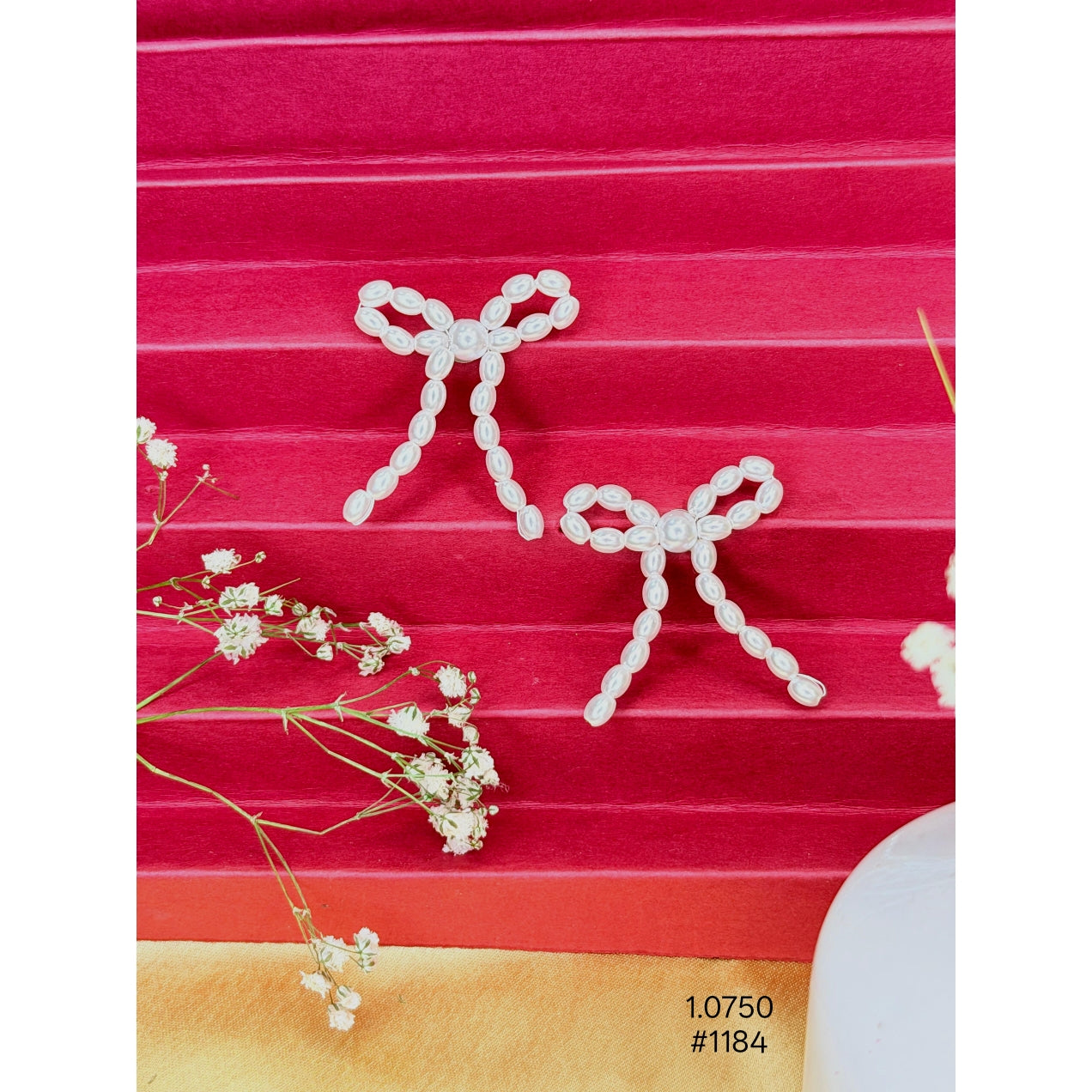 Cute Pearl Bow Stud Earrings