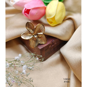 Gold-Plated Floral Ring