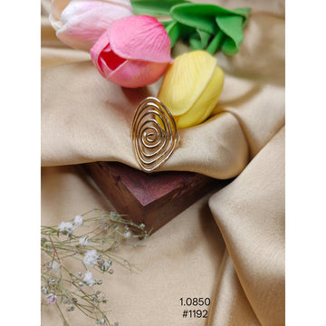 Minimalist Gold-Plated Spiral Ring