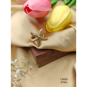 Gold-Plated  Starfish  Ring