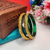 Green and Gold: A Timeless Bangle Duo