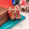 Bold Red Kundan Plastic Accents