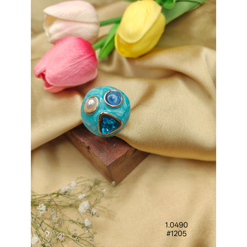 Adjustable Turquoise Dome Gemstone  Ring