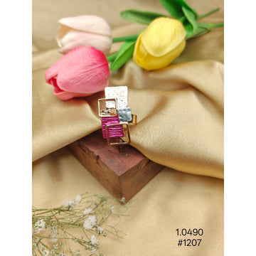 Gold-Plated Abstract Cubist Ring
