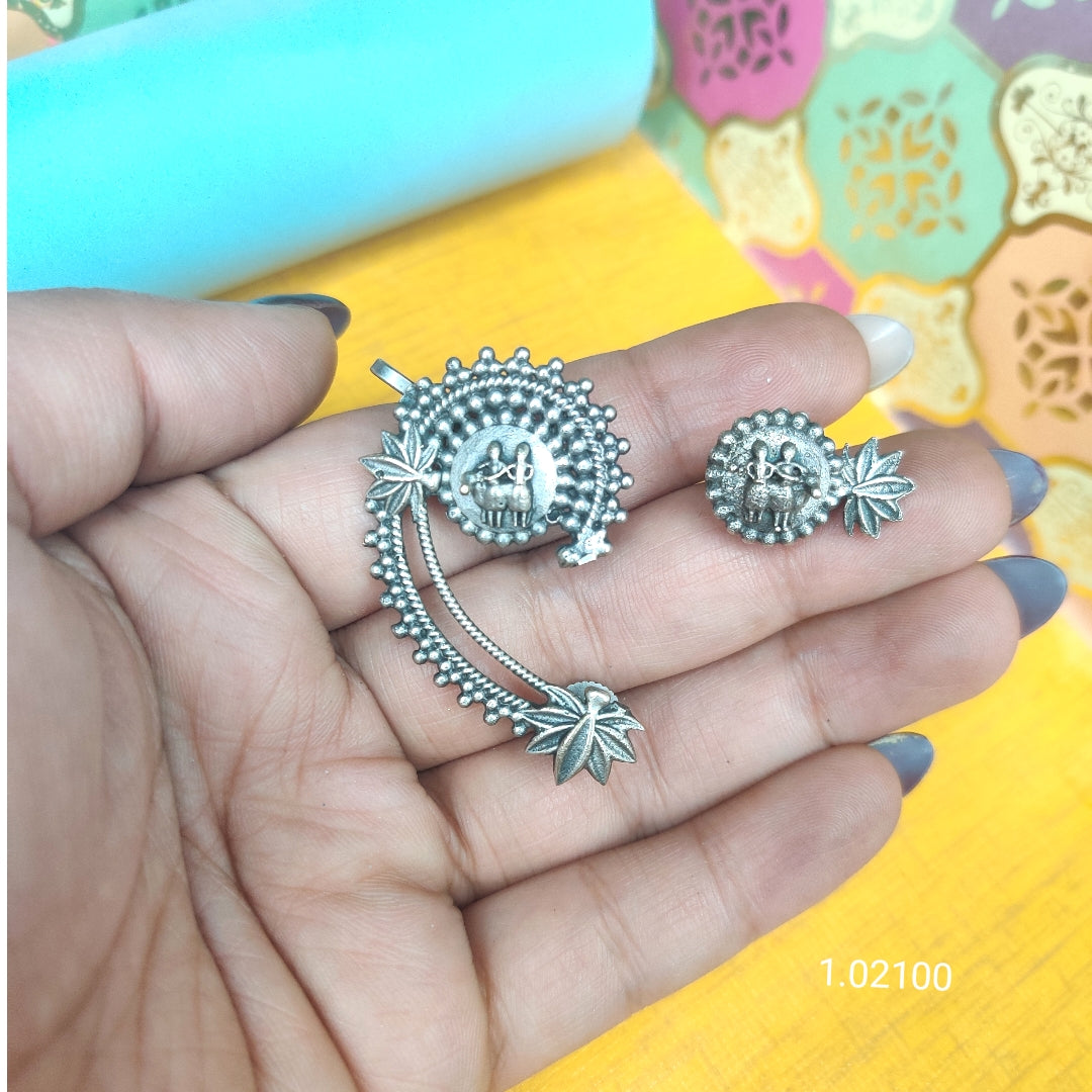 Antique Style German Silver Earcuffs