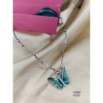 Silver-Plated  Butterfly Chain Pendant