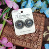 Minimalist Oxidised Silver Studs