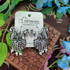 Statement Oxidised Peacock Earrings