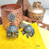 Dazzle with Oxidised Mor Jhumka