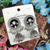 Classic Silver Jhumki with Meenakari Art