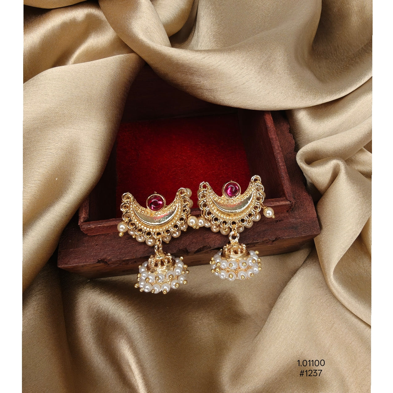 Chandrakor Stud Jhumka Earrings
