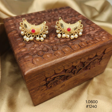 Traditional Maharashtrian Chandrakor Stud Earrings
