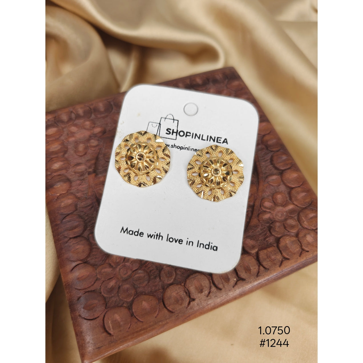 Indian Gold Stud Earrings
