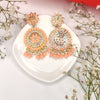Stunning Stone-Studded Pearl Drop Chandbali