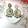 Stunning Stone-Studded Pearl Drop Chandbali