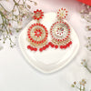 Stunning Stone-Studded Pearl Drop Chandbali