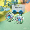 Elegant Owl-Inspired Acrylic Earrings