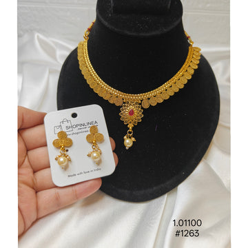 Gold-Plated Delicate Coin Necklace Set