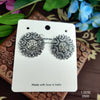 Bold Oxidised Metal Stud Earrings