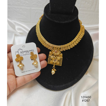 Gold-Plated Square Necklace Set