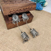Elegant Oxidised Silver Drop Earrings