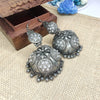Classic Oxidised Kundan Jhumka