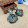 Classic Oxidised Kundan Jhumka