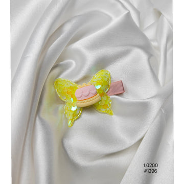 Yellow Butterfly Alligator Hair Clip