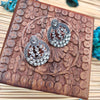 Dazzling Oxidized Studs Adorned with White Stones
