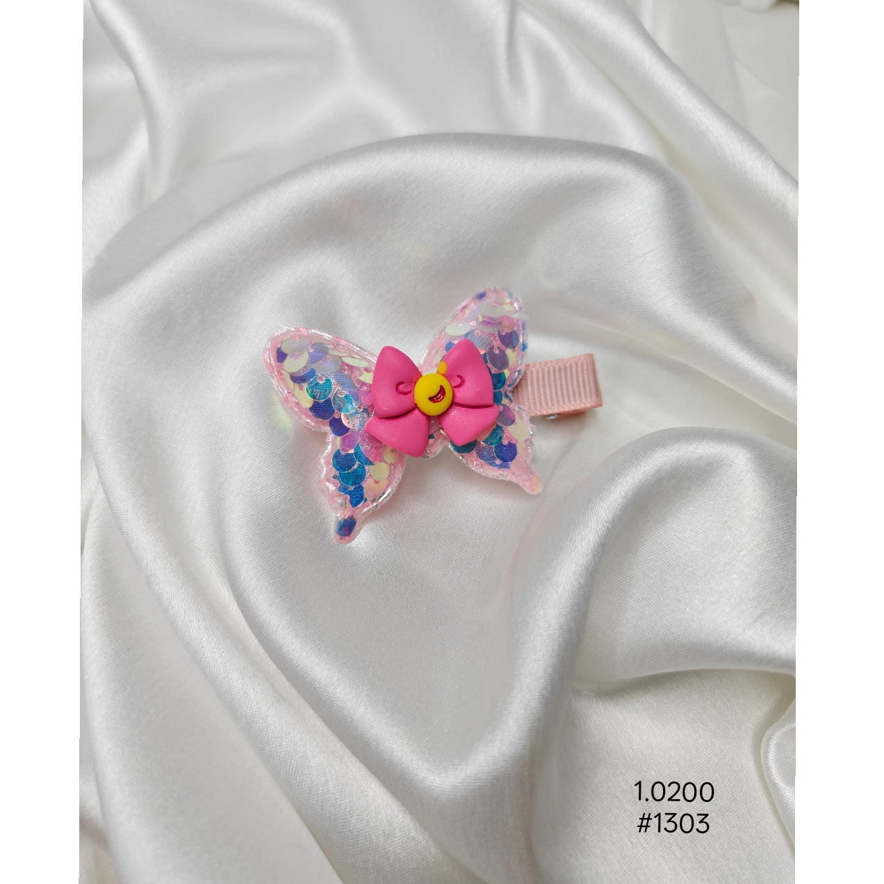Light Pink Butterfly Hair Clip