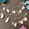 Boho Style Shell and Coin Earring Chain