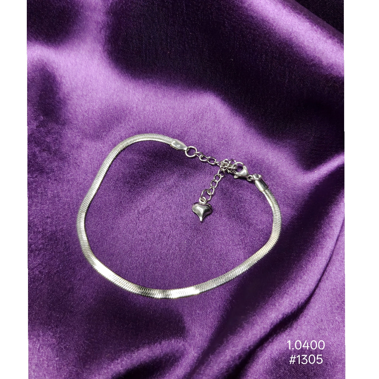 Silver-Colored Chain  Anklet