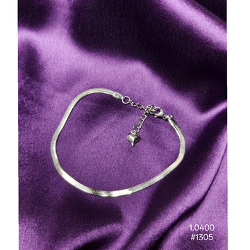 Silver-Colored Chain  Anklet