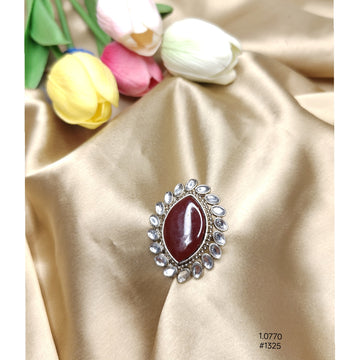 Maroon Stone Cocktail Ring
