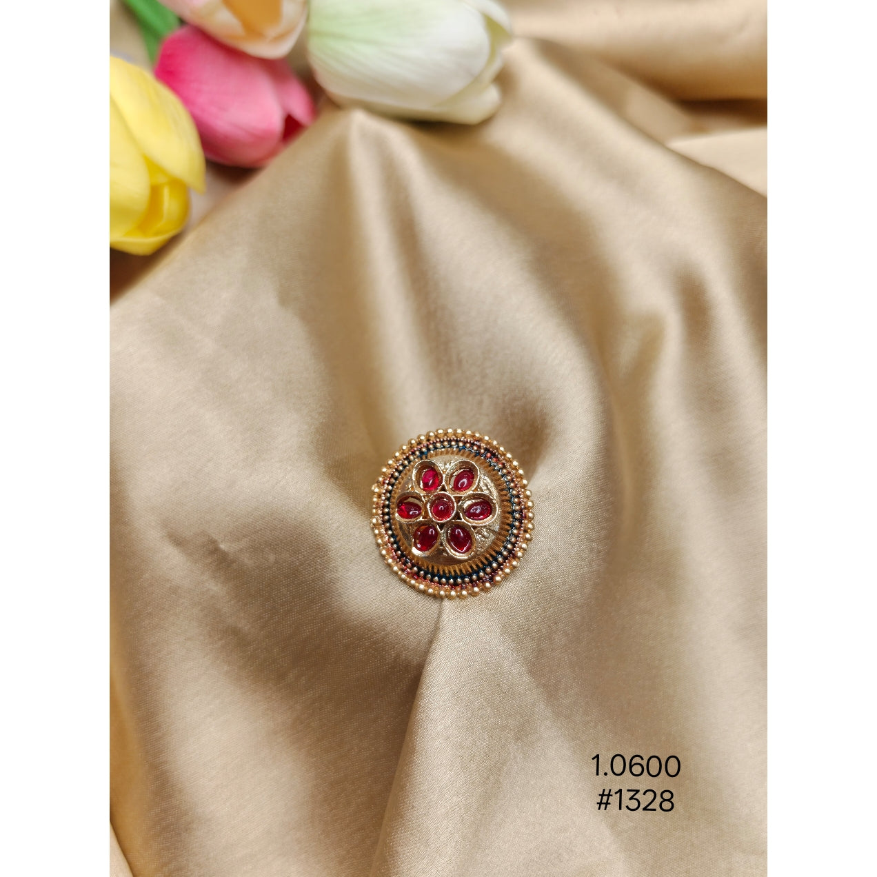 Golden Bloom Chakra Ring