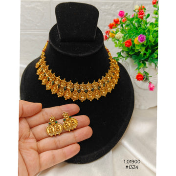 Gold Plated Lakshmi Kasu Mala  Necklalce Set