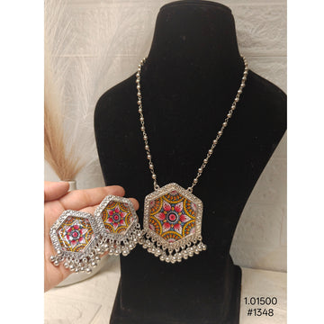 Oxidized Silver Pendant Necklace