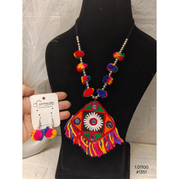 Navratri handwork fabric Necklace Set