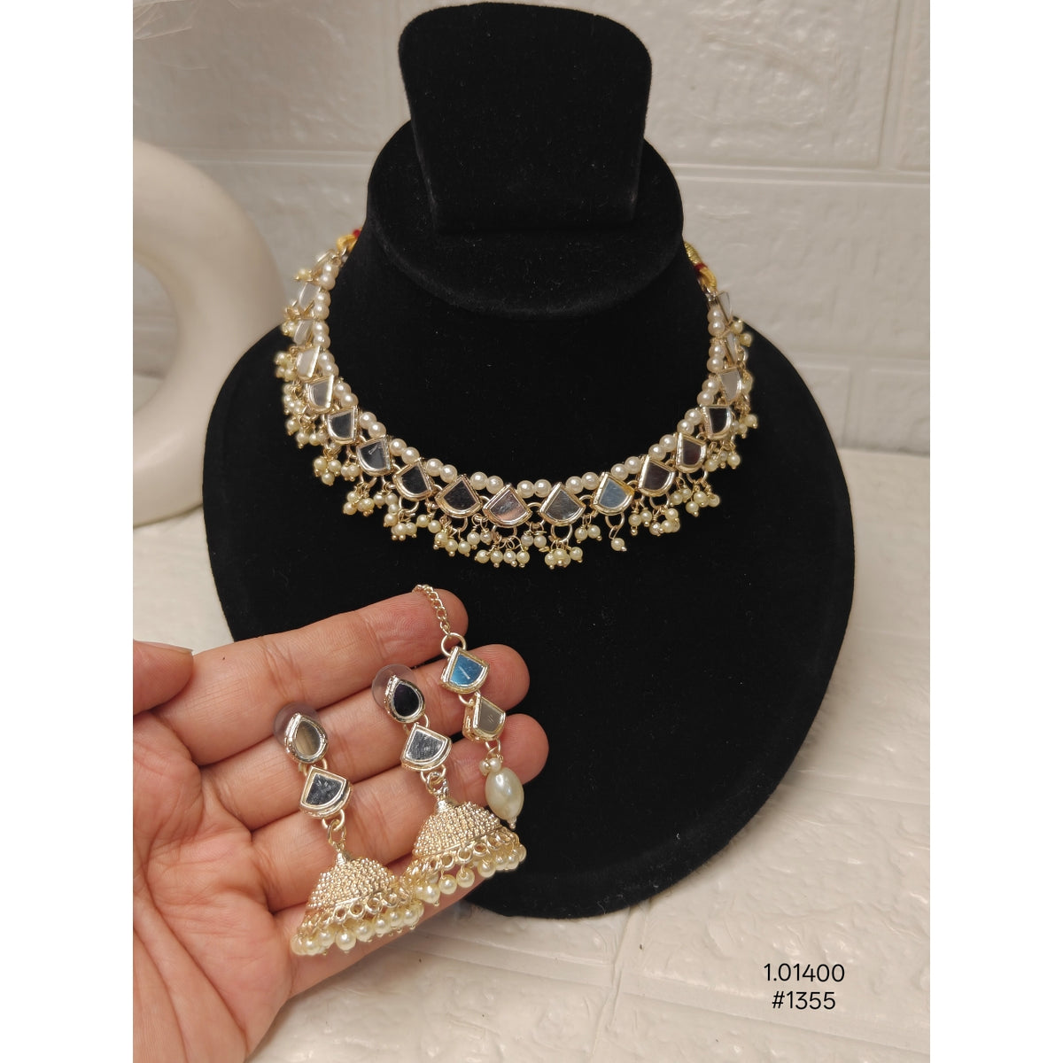 Kundan and Mirror work Necklace