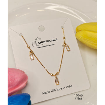Gold-Plated Minimal Charm Chain Pendant
