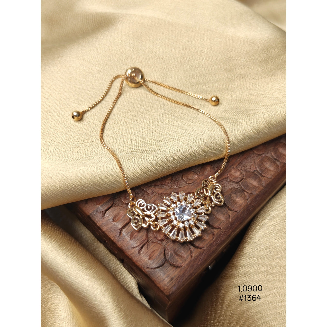 Adjustable Gold-Plated Bolo Bracelet