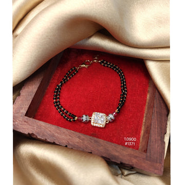 Halo Square Diamond Mangalsutra Bracelet