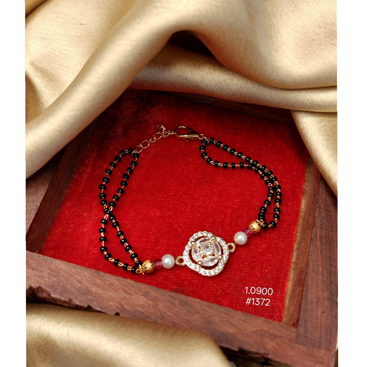 Round Halo Mangalsutra Bracelet