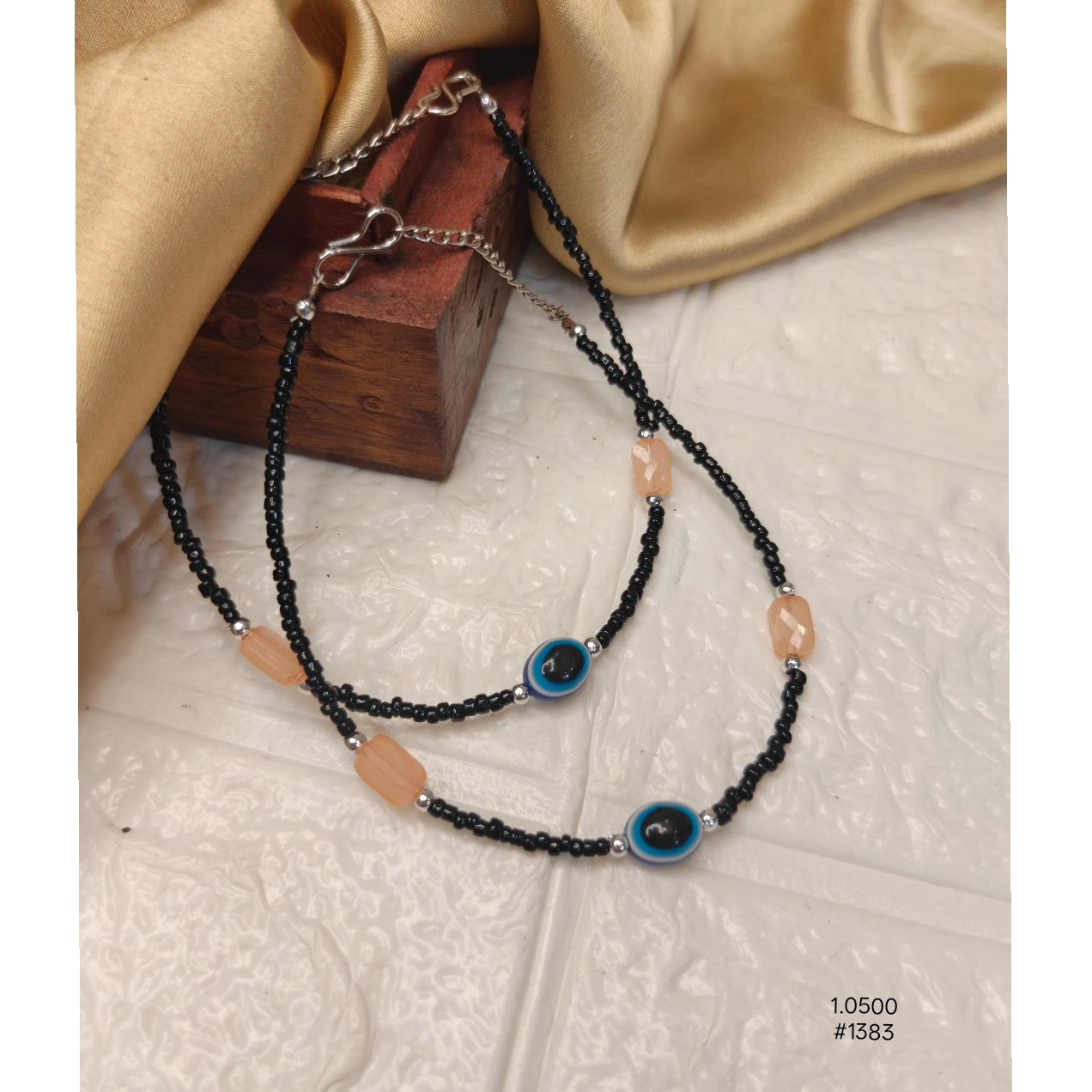 Evil Eye Black Bead Anklets