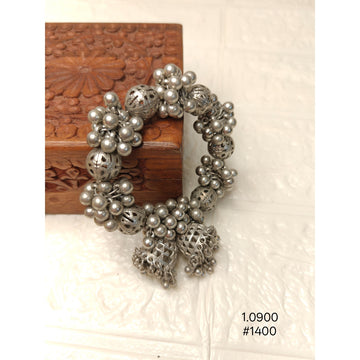 Oxidised Silver Gajra Bracelet