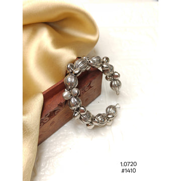 Oxidized Silver-Plated Gajra Bracelet