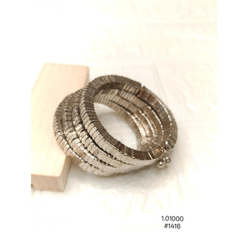 Oxidised Silver Spiral  Bracelet 