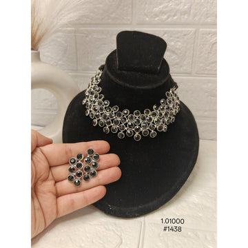 Silver Oxidized  Necklace Set